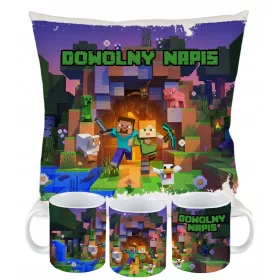  SET CUSCINO TAZZA MINECRAFT REGALO PER GIOCATORE