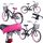  Bicicletta Tomabike Platinum Pink Black 20" Nera, Rosa