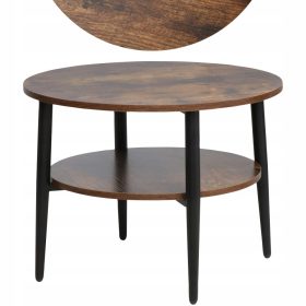    Tavolino Signal ELLA, rotondo, 60 x 60 x 45 cm, sfumature di marrone