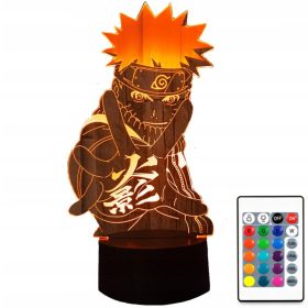  LAMPADA LED 3D NARUTO Uzumaki ANIME MANGA NINJA USB