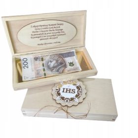    Ricordo della Prima Comunione, scatola porta soldi, cioccolatini