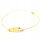  Bracciale per bambini in oro con placca in argento. 585