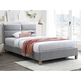   Letto matrimoniale imbottito Letti Signal 120x200 tonalità di grigio