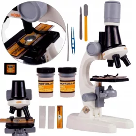    Microscopio scientifico per bambini Abiko, set per la scuola dei bambini, 1200x