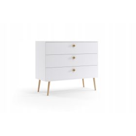  Cassettiera StiloMeble BOHO 100 x 42 x 85 cm bianco opaco