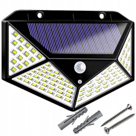    Lampada solare con sensore di movimento e crepuscolare, 100 LED