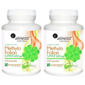   Aliness Foliowy 5-MTHF 600 µg Methylo Folian - Confezione Doppia, 200 Capsule Totali