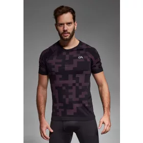  T-shirt da uomo Gatta Active Breeze Nero-Viola, taglia L