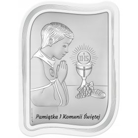    Quadretto ricordo della Comunione Beltrami 6793W-O 10,6x14,3 cm argento