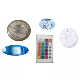  Lampada base LED RGB impermeabile + telecomando