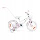  Bicicletta per bambini SIrox Rainbow White Pink, ruota bianca da 16".