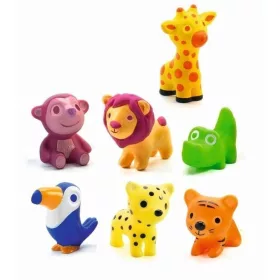 DJECO Set animali da gioco in gomma, 7 pz.