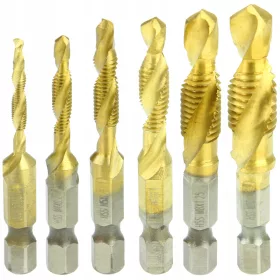 PUNTE DI MASCHIATURA 6 PZ MASCHI IN HSS M3 - M10