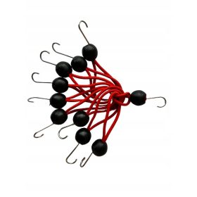   Elastici Multifunzione con Pallina e Gancio Metallico 10cm per il Fissaggio di Teloni e Tende