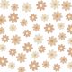  Adesivi murali 44 grandi fiori beige