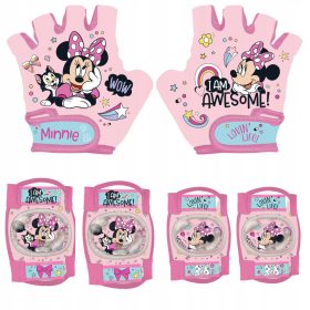    PROTEZIONI BICI GINOCCHIO GOMITO ROSA MINNIE + Guanti bicicletta PER bambini minnie