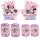  PROTEZIONI BICI GINOCCHIO GOMITO ROSA MINNIE + Guanti bicicletta PER bambini minnie