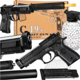    SILENZIATORE REPLICA IN METALLO PER PISTOLA BERETTA C19 SFERE