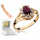  ANELLO IN ORO ROSA CON RUBINI INCISIONE DIAMANTI 585