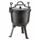  PENTOLA IN GHISA PENTOLA DA CACCIA UNGHERESE PER ARROSTI DA FUOCO DA CAMPEGGIO GRIGLIA 8 L