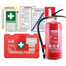   Set medio per aziende Kit pronto soccorso Estintore 4kg Cartelli