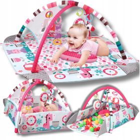    Tappetino educativo 3in1, box asciutto, biliardo + 30 palline