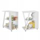  SoBuy mobile da cucina bianco 60 x 38 x 77 cm, colore frontale: bianco