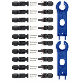   CONNETTORE FOTOVOLTAICO 10 COPPIE CONNETTORE MC4 PANNELLO SOLARE IP67 14AWG-10AWG