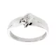  ANELLO IN ORO BIANCO 585 con DIAMANTE 0,08 ct