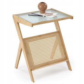    Tavolino rettangolare Halmar Flora 45 x 46 x 56 cm, tonalità del marrone