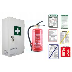   Set medio di salute e sicurezza per le aziende Kit di pronto soccorso Estintore Segnaletica