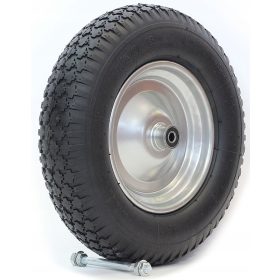 RUOTA 4.00-8 RUOTA PER CARRIOLA 400-8 400x8 4PR CON ASSE