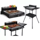  GRILL ELETTRICO DA TERRA 3in1 Barbecue da giardino da terra per balcone terrazza 2400 W