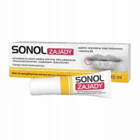   SONOL ZAJADY Unguento per problemi alle labbra, 10ml con vitamina B12 Verco, labbra screpolate
