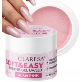   CLARESA SOFT&EASY GEL COSTRUTTIVO PER EXTENSION CON TICSOTROPIA GLAM PINK 90G