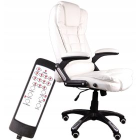  GlobalPlayers Sedia da ufficio Bruno Bianca con massaggio