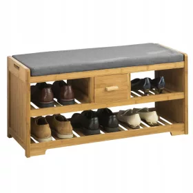    SoBuy panca con contenitore 91 x 45 x 34 cm tonalità del grigio