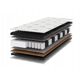    Materasso a molle insacchettate Tompol Hyperelastic Nero con fodera 90 x 200 x 22 cm H3, H4