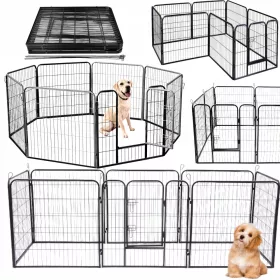    Box Ender per cani grandi in acciaio verniciato a polvere 80 x 640 x 80 cm