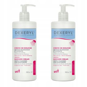   Cremo Doccia Dexeryl, Idratante e Protettivo per Pelli Molto Secche - Confezione Doppia 2x500 ml