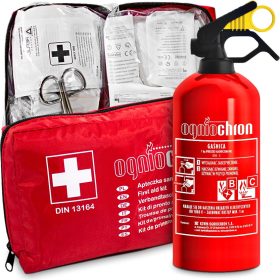   Estintore a polvere Ogniochron GP-1z BC/MP 1,7 kg + Kit pronto soccorso Reflex-Polska 29820