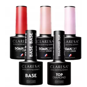  CLARESA BASE SET 3X VERNICI IBRIDE DIAMOND TOP