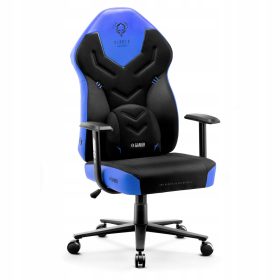    Diablo Chairs X-Gamer 2.0 Sedia da gaming di dimensioni normali, tessuto nero e blu