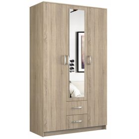    Armadio TopEshop delux 120 x 205 x 52 cm Armadio in rovere sonoma con specchio