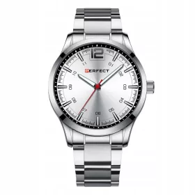  Orologio da uomo con bracciale massiccio, quarzo perfetto