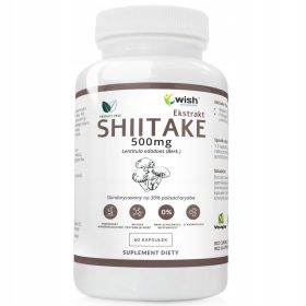   Capsule di Estratto di Shiitake 500mg - Supporto Immunitario e Riduzione dello Stress, 60 Capsule