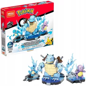    Mattel MEGA Pokemon Squirtle Evolution set di blocchi 379 pezzi.