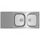  Lavello Teka BE 280/400 CN a doppia vasca, acciaio inox