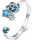  ANELLO IN ARGENTO RODATO, REGOLABILE, ARGENTO 925