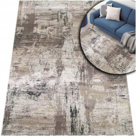   TAPPETO MORBIDO LAILA 2498 PER HALLEY MARRONE GRIGIO SPESSO LOFT 160x230cm